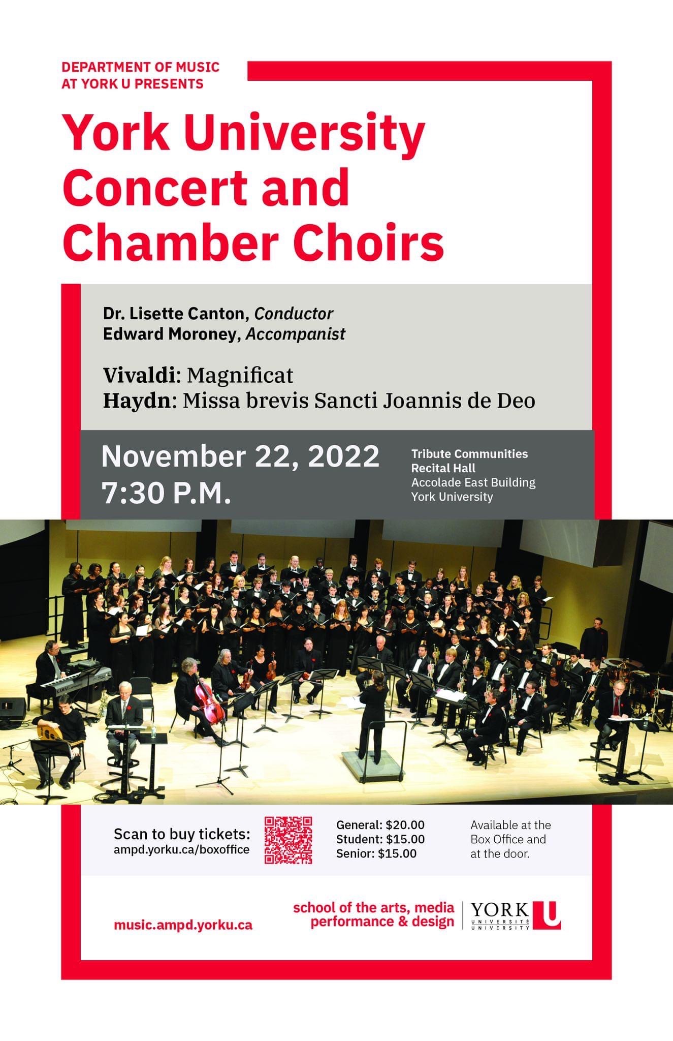 University Concert Choir Fall 2022 Poster