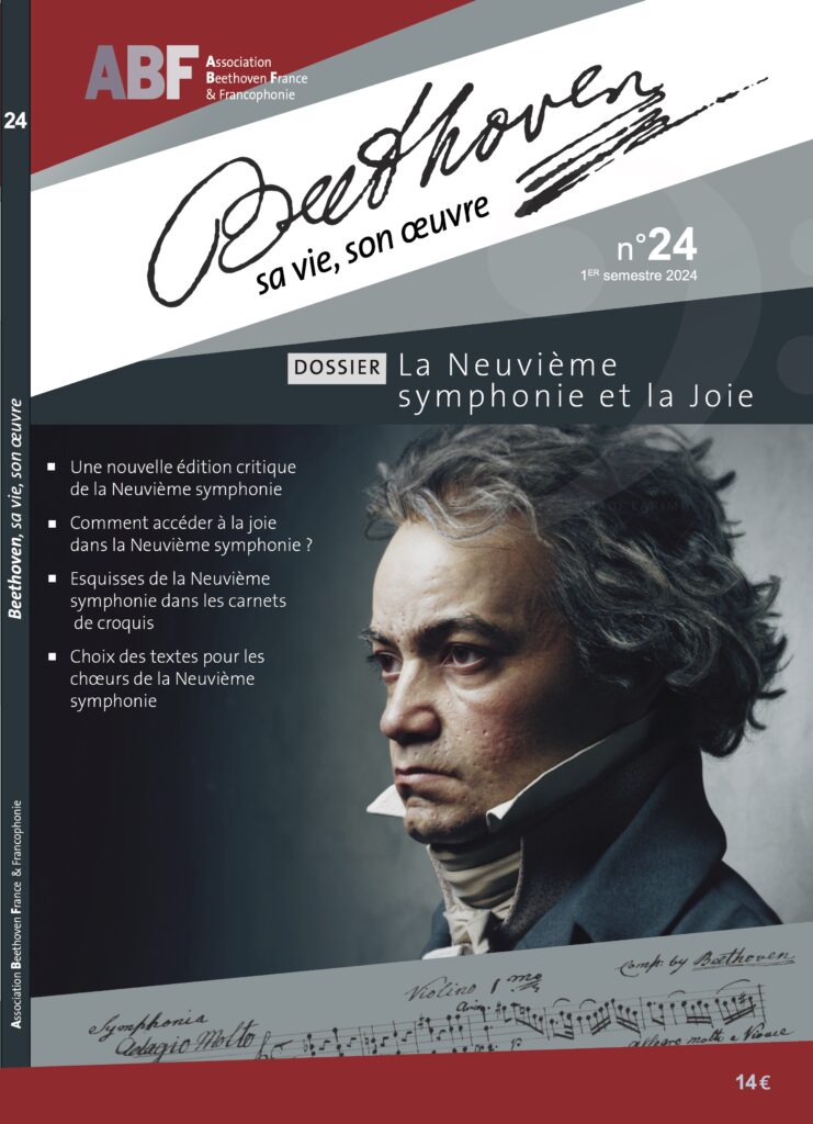 Cover of the Beethoven Journal No. 24 representing a modern portrait of Beethoven in 3D inspired by a painting.